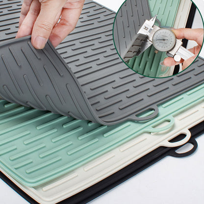 Foldable Silicone Dish Drying Mat 20.98 x 15.94 Inch Set of 2