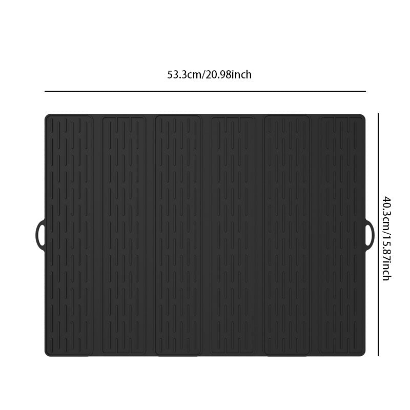 Foldable Silicone Dish Drying Mat 20.98 x 15.94 Inch Set of 2