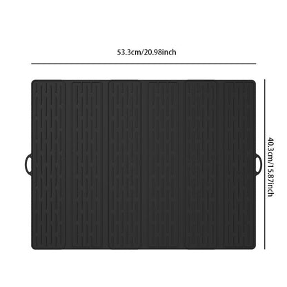 Foldable Silicone Dish Drying Mat 20.98 x 15.94 Inch Set of 2