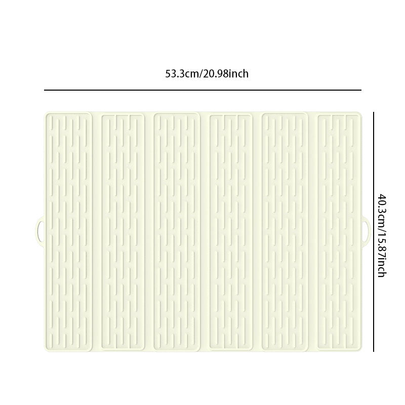Foldable Silicone Dish Drying Mat 20.98 x 15.94 Inch Set of 2