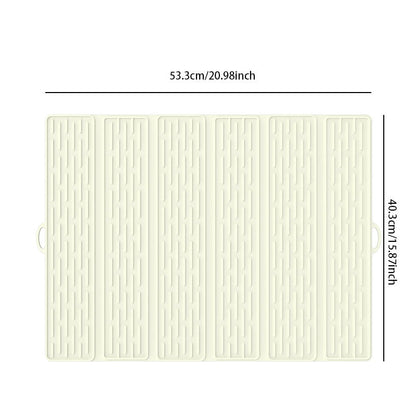 Foldable Silicone Dish Drying Mat 20.98 x 15.94 Inch Set of 2
