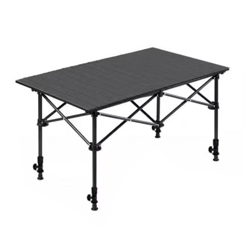 Folding Camping Table Roll Up Top Carbon Steel