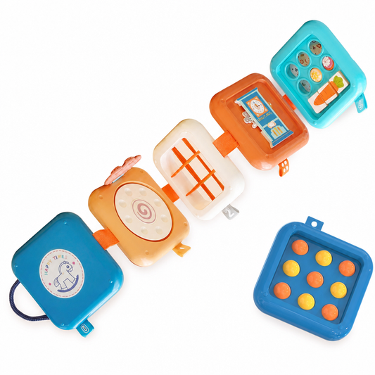 Folding Sensory Activity Cube Toy 3.9 Inch Set of 2