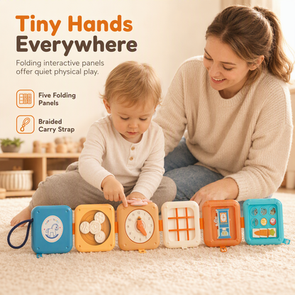 Folding Sensory Activity Cube Toy 3.9 Inch Set of 2