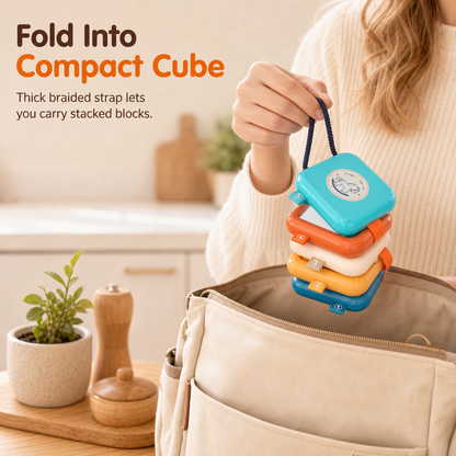 Folding Sensory Activity Cube Toy 3.9 Inch Set of 2