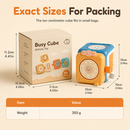 Folding Sensory Activity Cube Toy 3.9 Inch Set of 2