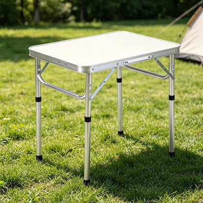 Folding Table Aluminum 23.6 x 17.7 inch Two Heights Set of 2