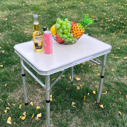 Folding Table Aluminum 23.6 x 17.7 inch Two Heights Set of 2