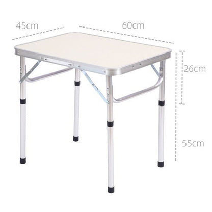 Folding Table Aluminum 23.6 x 17.7 inch Two Heights Set of 2