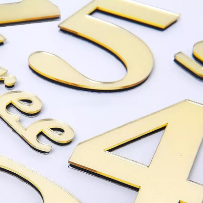 Frameless DIY Wall Clock Acrylic Numbers Silent Movement