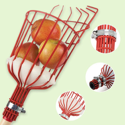 Fruit Picker Basket Head 13.6 x 5.7 Inch Iron Wire Set of 2