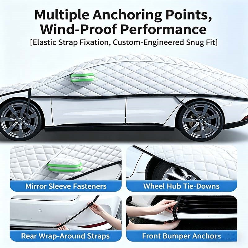 Half Car Cover Windshield and Hood Aluminum Foil