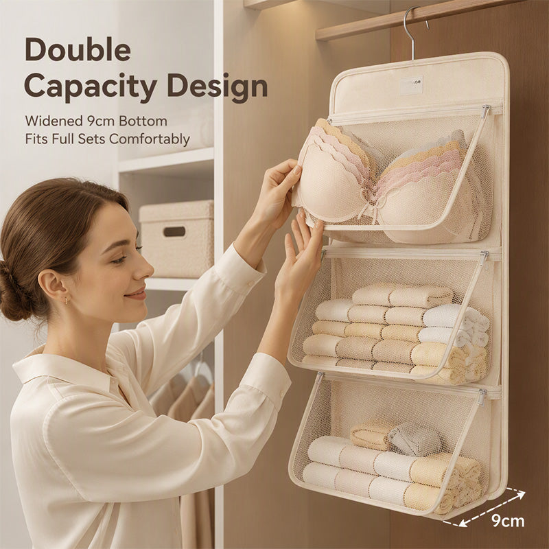 Hanging Mesh Closet Organizer Bag Set of 2