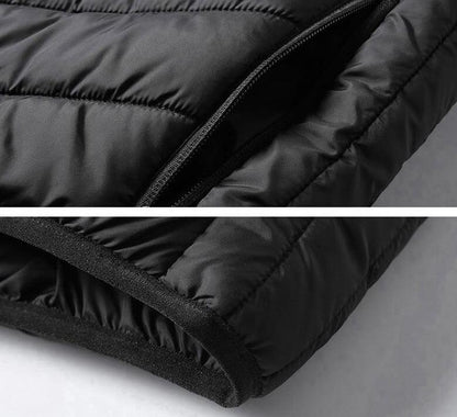 Stand Collar Zippered Vest with Power Button