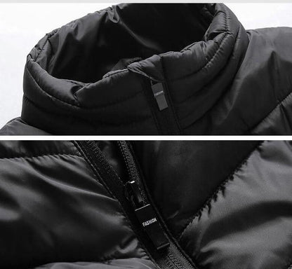 Stand Collar Zippered Vest with Power Button