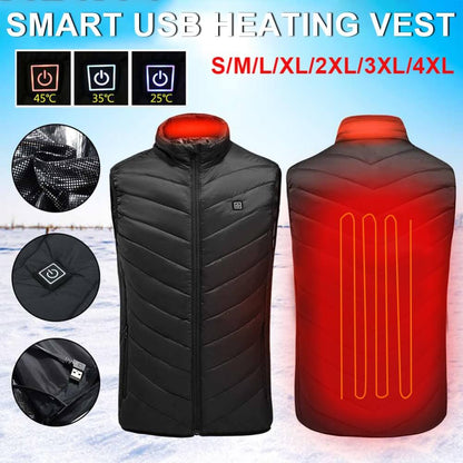 Stand Collar Zippered Vest with Power Button