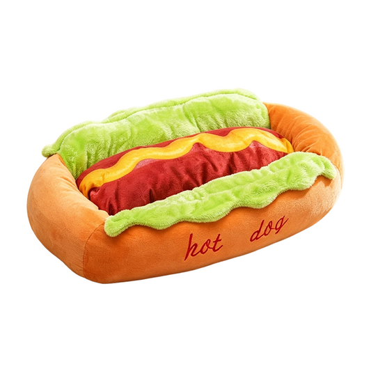 Hot Dog Shaped Pet Bed for Cats and Dogs Set of 2