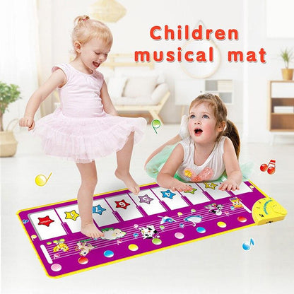 Kids Piano Dance Mat Musical Floor Keyboard Fabric 3 AA Battery