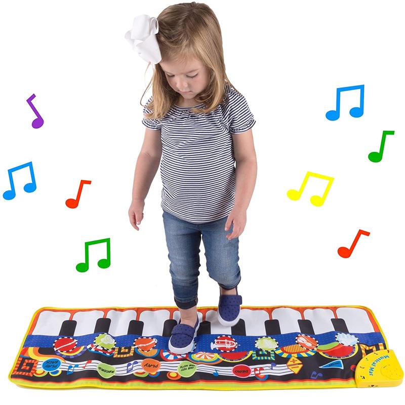 Kids Piano Dance Mat Musical Floor Keyboard Fabric 3 AA Battery