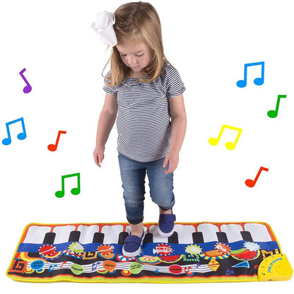 Kids Piano Dance Mat Musical Floor Keyboard Fabric 3 AA Battery