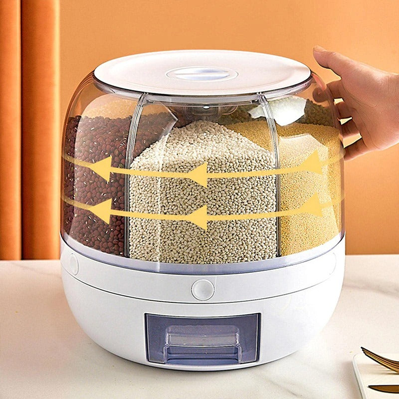 Rotating Multi-Compartment Grain Dispenser