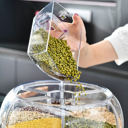 Rotating Multi-Compartment Grain Dispenser
