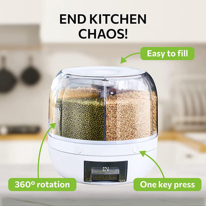 Rotating Multi-Compartment Grain Dispenser