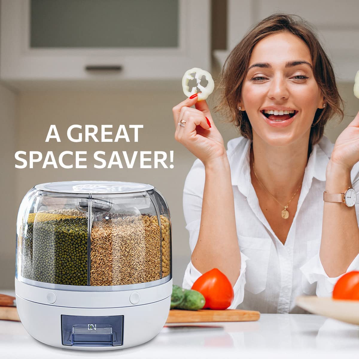 Rotating Multi-Compartment Grain Dispenser