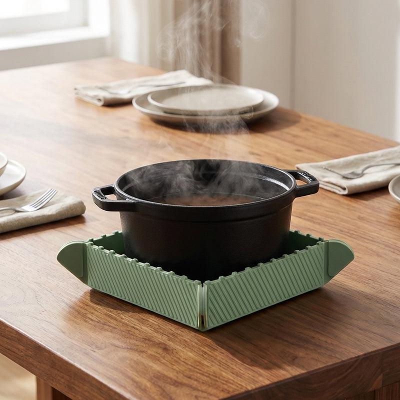 Magnetic Silicone Trivet Foldable Pot Mat Set of 2