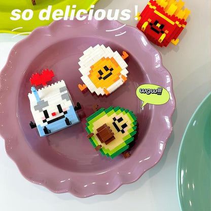 Mini Building Blocks Food Model Kit Set of 2
