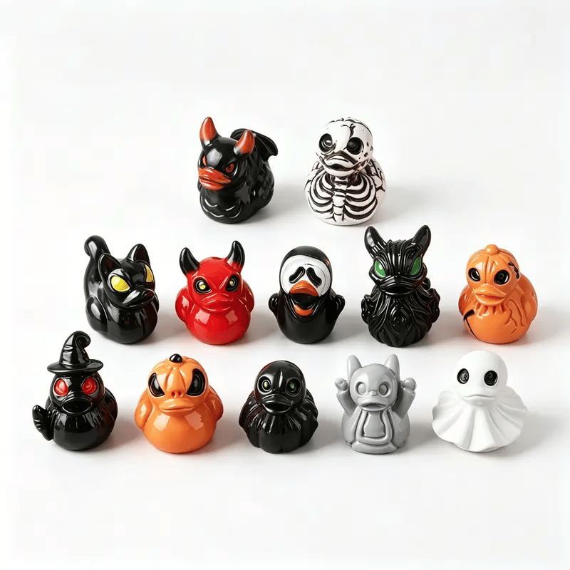 Mini Halloween Resin Duck Figurines 24 Pieces