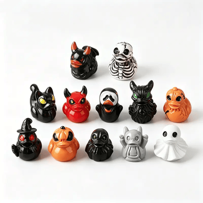 Mini Halloween Resin Duck Figurines 24 Pieces
