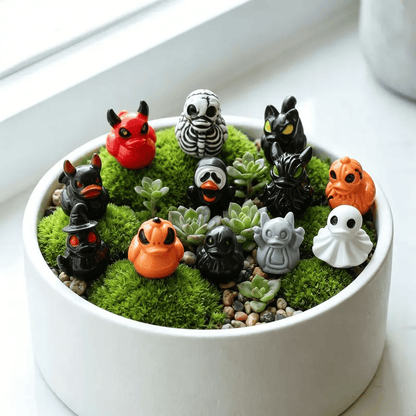 Mini Halloween Resin Duck Figurines 24 Pieces