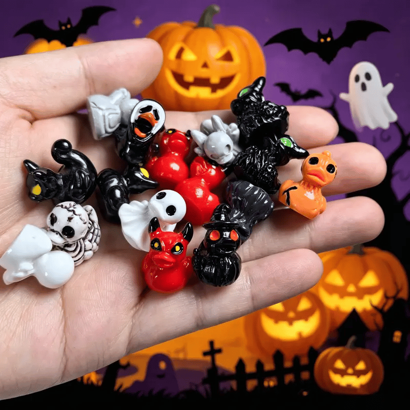 Mini Halloween Resin Duck Figurines 24 Pieces