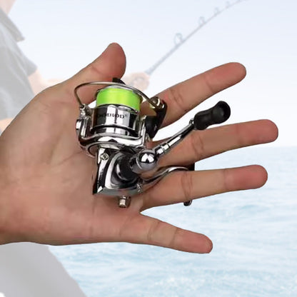 Mini Pocket Fishing Rod and Reel Combo Aluminum Set of 3