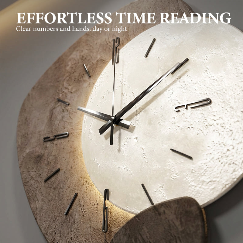 Nordic Stone Wall Clock with Optional USB Backlight Set of 2
