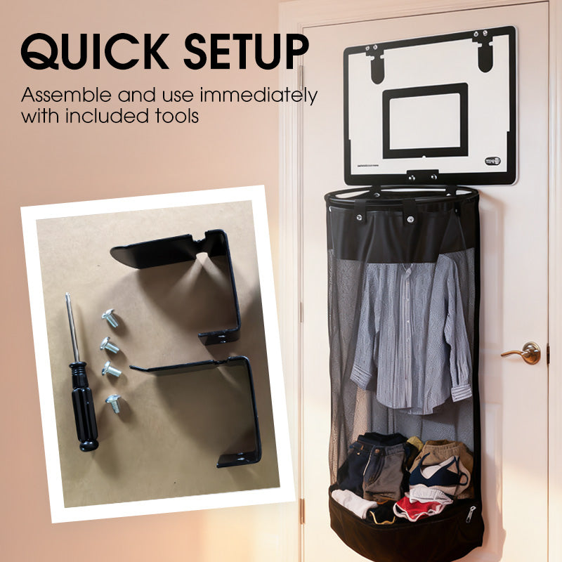 Over the Door Basketball Hoop Laundry Hamper Set of 2