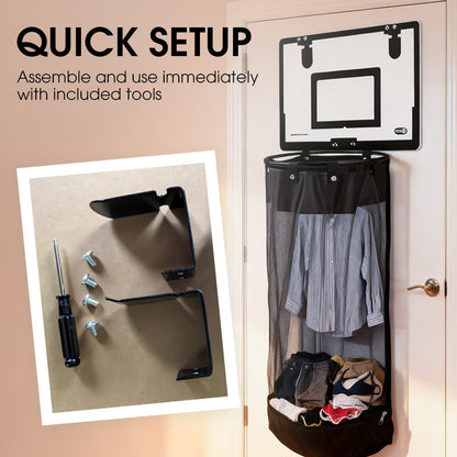 Over the Door Basketball Hoop Laundry Hamper Set of 2