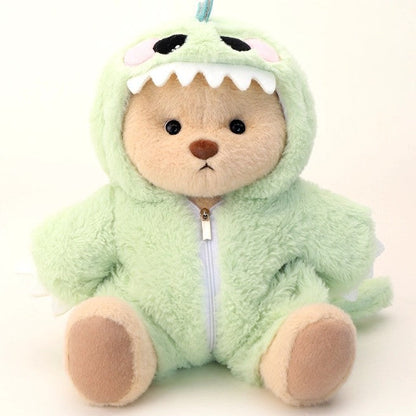 Plush Bear in Dinosaur Suit Stuffed Toy Set of 3