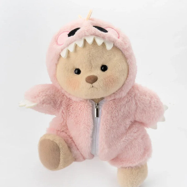 Plush Bear in Dinosaur Suit Stuffed Toy Set of 3