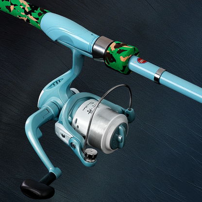 Portable Fishing Rod and Reel Kit 11 inch Folded Set of 2