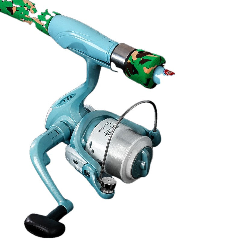 Portable Fishing Rod and Reel Kit 11 inch Folded Set of 2