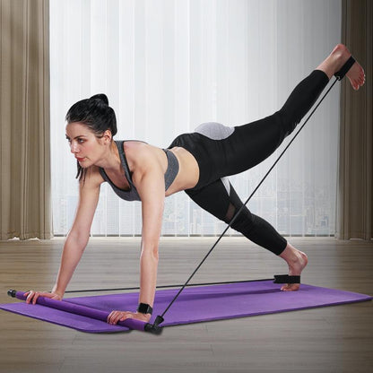 Portable Pilates Bar Kit with Resistance Bands Set of 2