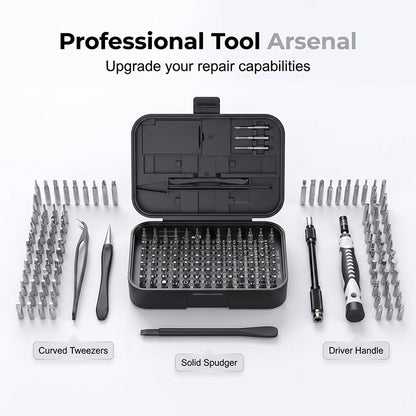 Precision Screwdriver Set 130 in 1 Magnetic Bits with Carry Case