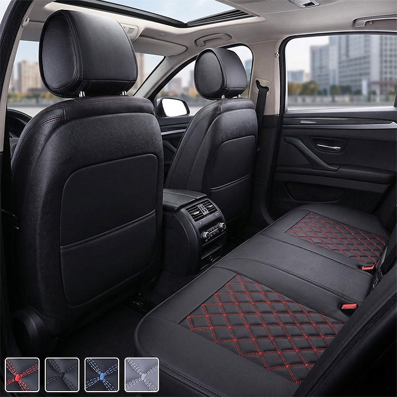 PU Leather Car Seat Cushion with Non Slip Backing