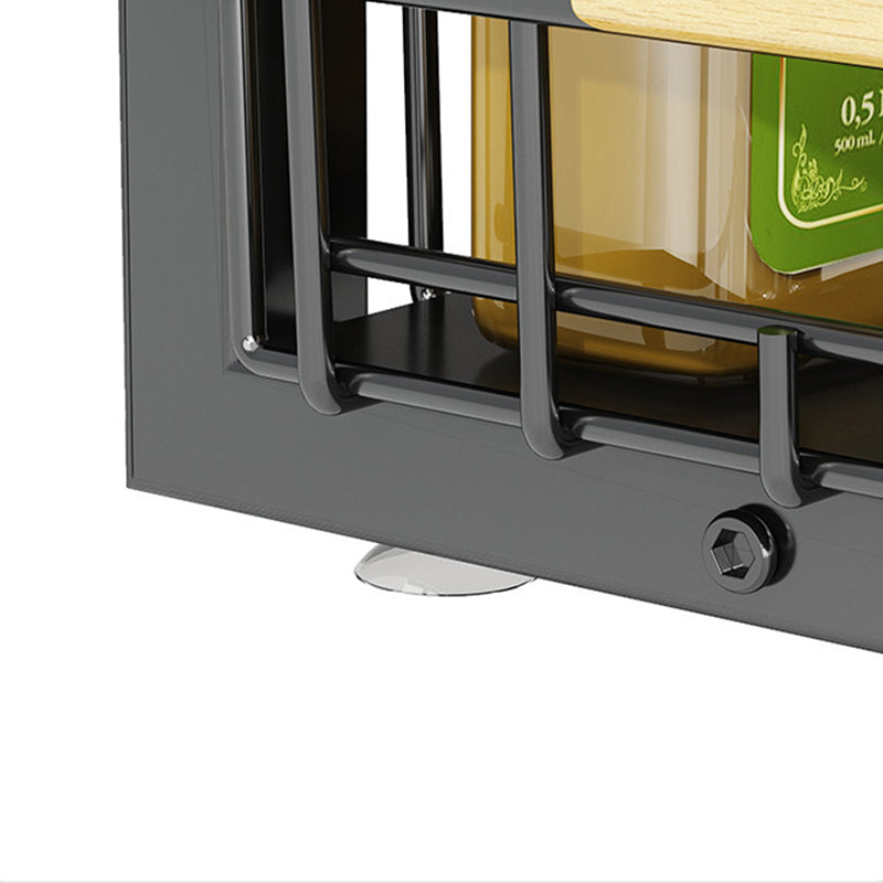 Pull Out Cabinet Organizer 2 Tier Carbon Steel Set of 3