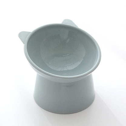 Raised Tilted Cat Bowl 5.3 in Plastic Set of 3