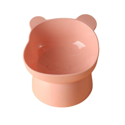 Raised Tilted Cat Bowl 5.3 in Plastic Set of 3