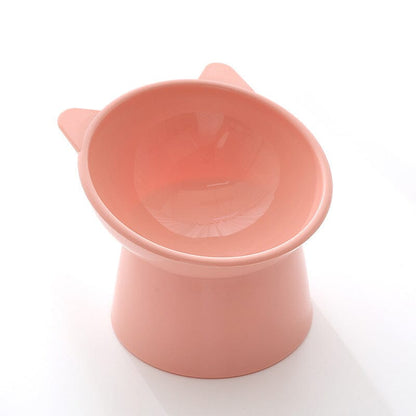Raised Tilted Cat Bowl 5.3 in Plastic Set of 3