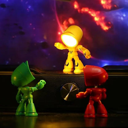 Robot LED Night Light ABS 3.7 Inch Set of 3